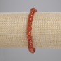 Carnelian Bracelet with Smooth Round Beads, 6mm Diameter, 18cm Length, Stretch