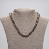 Smoky Quartz Necklace with Faceted Beads, 7.5 mm diameter, 45 cm length, with clasp
