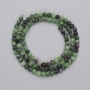 Zoisite Beads, Faceted Balls, 3.5 mm Diameter, on a 38 cm Thread