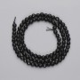 Faceted Agate Beads, Round Balls, 4 mm Diameter ± on Thread, 38 cm Length+