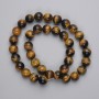 Tiger's Eye Beads - Smooth Round Bead, 10mm Diameter, on 37 cm Strand