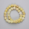 Yellow Frost Agate Beads, Smooth Round Balls, 10 mm Diameter, Strung on Beading Thread, 36 cm Length