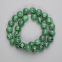 Malachite Beads 12mm on Thread, 39cm Length
