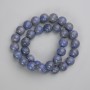 Sponge coral beads, smooth spheres, 12 mm diameter, 40 cm long on thread