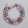 Lepidolite beads, smooth spheres, 10 mm diameter, 38 cm long on thread
