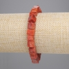 Sponge Coral Cube Bracelet, 7–7.5 mm cubes, 18 cm length, stretch