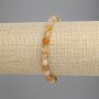 Bracelet with faceted citrine beads, 6 mm diameter, 18 cm length, elastic