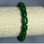 Chrysoprase Barrel Bracelet, 10 x 8 mm Beads, Length approx. 18 cm, Elastic