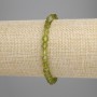 Chrysoprase bracelet with faceted beads, 5x5 mm, 18 cm length, stretch