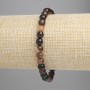 Agate bracelet with smooth beads, 6 mm diameter ± (stretch), length 18 cm+