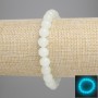 Onyx Bracelet (turquoise glow) smooth beads, 8 mm diameter, 18 cm long, stretch