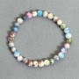 Variscite Bracelet with Smooth Beads, 6 mm diameter, 18 cm length, stretch