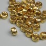 Gold-tone bead insert findings, 7x4 mm, hole diameter about 3.6 mm +/- packaging 20 g ~ 33 pcs +