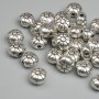 Bead insert – silver-colored metal, 5.5 mm diameter, 1.3 mm hole, packaging 20 g ~ 32 pcs