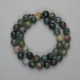 Sale! Moss Agate Faceted Bead, 9.5 mm, 37 cm on thread