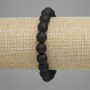 Shungite bracelet with smooth beads 10 mm, length about 18 cm, stretch
