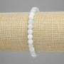 Angelite bracelet with smooth 6mm beads, 18 cm length, stretch