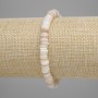 Bracelet with Scapharca shell rondelle beads, 6x1-1.5 mm, 18 cm, elastic