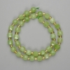 Peridot Beads (Olivine), Faceted Cube 7x7mm, Seed Beads 3mm, 38 cm Strand
