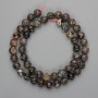 Landscape Jasper Beads, smooth round 7.5 mm, 39 cm on thread