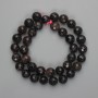 Garnet beads, faceted round balls, 10 mm, on thread, length approx. 36 cm