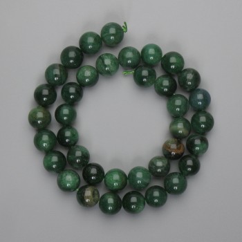 Emerald Beads, Smooth Round 10mm, 38 cm Length