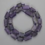 Amethyst Beads, Faceted Rough-Cut, 12-19×10-11 mm, 45 cm length