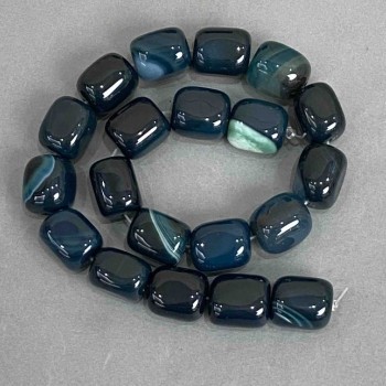 Agate Bar Beads 19-20×15-16 mm ±, 38 cm length on thread