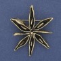 Brooch 'Flower' in gold-toned metal, 47 mm+
