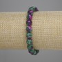 Zoisite Bracelet with Faceted 8mm Round Beads, 18 cm Stretch