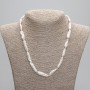 Necklace with natural baroque pearls, diameter 24–26×7 mm, length 45 cm ± 5 cm, extender chain