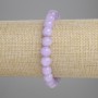 Kunzite Bracelet with Smooth Beads, 8 mm Diameter, 18 cm Length, Stretch