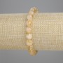 Citrine Faceted Bead Bracelet, 8 mm diameter, 18 cm length (stretch)