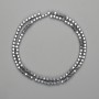 Hematite Beads, Faceted Round, 3.5×4 mm, Silver Color, 39 cm String Length+