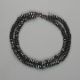 Faceted hematite rondelle beads 5x1.5 mm, length about 40 cm
