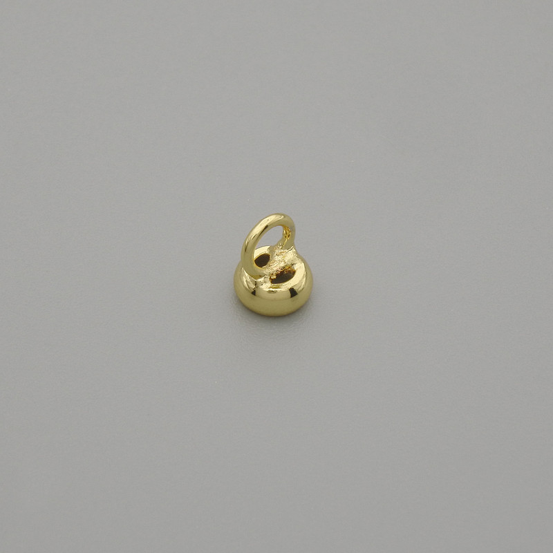 Bead Cap End for Beads - Gold Tone, 4.5×1 mm, hole 2.5 mm