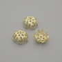 Bead cap for beads, gold color, 8 mm diameter ±, hole diameter 0.7 mm ±, packaging 10 pcs