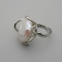 Baroque Pearl Earring in a Silver-Tone Setting, diameter 20-22 mm ± b/r