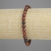 Hessonite Garnet Bracelet with Faceted Beads, 6 mm Diameter, 18 cm Length, Stretch