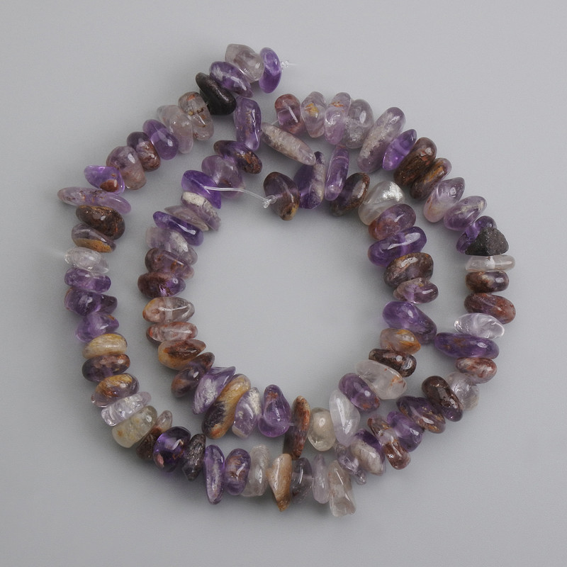 Ametrine chip beads, diameter 6-9-16×3-6 mm ±, length 39 cm ±