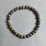 Hematite Bracelet with Smooth 6mm Beads, 18 cm, Stretch
