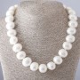 Necklace 'Majorca pearls' white, length 45± cm, diameter 19×16 mm