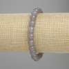 Smoky Agate Bracelet with Smooth Round Beads, 8 mm Diameter, 18 cm Length, Stretch Bracelet
