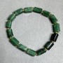 Emerald-cut Bracelet 8–10×6–6.5 mm, 5 mm± beads, 3 mm seed beads, length 18 cm±, stretch