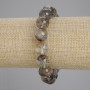 Bracelet of moss agate natural stone with smooth beads, diameter 12.5 mm, length 18 cm ± stretch