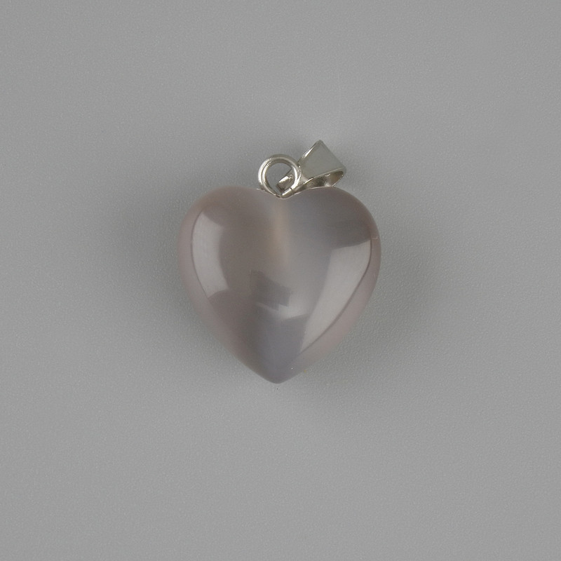 Heart Pendant in Smoky Agate 15×15×22 mm+