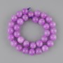 Lavender Amethyst Beads smooth round 12 mm ±, length 38 cm ± on thread