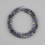 Sapphire Beads, Natural Stone, Faceted Round Bead, Diameter 5–5.5 mm, Length 38 cm ±