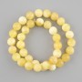Beads Yellow Agate Smooth Round Beads, 10mm diameter, 38cm length ± on beading thread