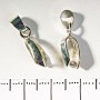 20 mm Ribbed-Edge Pendant Bail with Pin and Base for Cord
